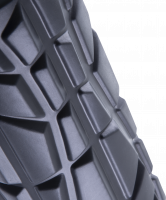 Ролик массажный FA-509, 33x13,5 cм, высокая жесткость, черный/оранжевый