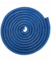 Скакалка для художественной гимнастики RGJ-403, 3м, синий/золотой, с люрексом