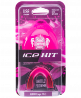 Капа детская Ice Hit Battle Flower, с футляром, прозрачный/фуксия/черный