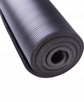 Коврик для йоги FM-301, NBR, 183x58x1,5 см, черный