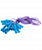 Скакалка ПВХ с пластмассовой ручкой, цвет в асс., 2,5м (только по 10 шт.)