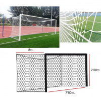 Сетка футбольная  "EL LEON DE ORO" арт.12444030200, a:7.5 b:2.5 c:2.0 d:2.0, нить 4мм ПП бел. Сетка футбольная  "EL LEON DE ORO" арт.12444030200, a:7.5 b:2.5 c:2.0 d:2.0, нить 4мм ПП бел.