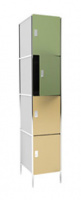 4S400/W Шкаф 4 секционный цветной HPL, вертикальный крой, 400мм