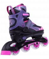 Ролики раздвижные Lunatic Pink, алюминиевая рама