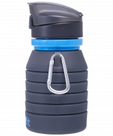 Бутылка для воды FB-100, с карабином, складная, серая