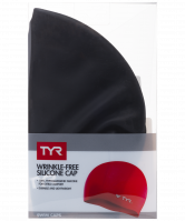 Шапочка для плавания Wrinkle Free Silicone Cap, силикон, LCS/001, черный
