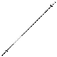 Гриф для штанги "TORRES"  арт.PL5036, d25 мм, 150 см, сталь, замок-гайка, хром