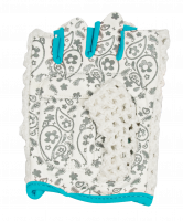 Перчатки для фитнеса SU-110, белые/голубые