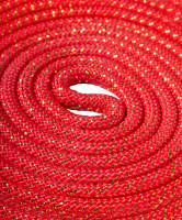 Скакалка для художественной гимнастики RGJ-304, 3м, красный/золотой, с люрексом