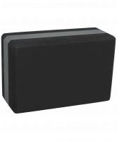 Блок для йоги YB-201 EVA, 22,8х15,2х10 см, 350 гр, черно-серый