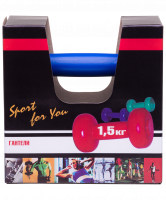 Гантель пластиковая 2 кг, пара