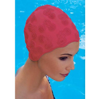 Шапочка для плавания женская  "FASHY Moulded Cap", арт.3100-00-40, резина, красный Шапочка для плавания женская  "FASHY Moulded Cap", арт.3100-00-40, резина, красный