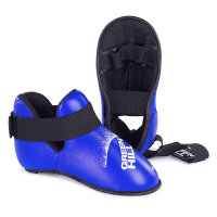 Футы (защита стоп) "GREEN HILL PANTHER KIDS" арт. KBSP-3076K-2-BL, р.2 (11-14 л), иск.кожа ПУ, синие