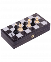 Игра 3 в 1 "Классика" дорожная, черно-серебряный,100-12