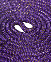 Скакалка для художественной гимнастики RGJ-403, 3м, фиолетовый/золотой, с люрексом