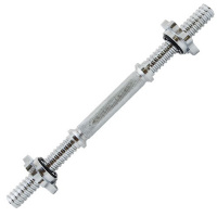 Гриф гантельный "TORRES" арт.PL5031, d25 мм, 40 см, сталь, замок-гайка, хром