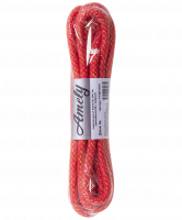 Скакалка для художественной гимнастики RGJ-304, 3м, красный/золотой, с люрексом