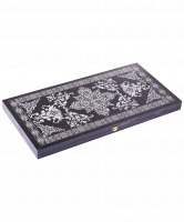 Нарды "Восточная звезда" 069-12 большие, 600х300х40 мм , черно-серебряный