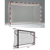 Сетка гандбольная / футбольная  "EL LEON DE ORO"арт.11444015000,a:3.0 b:2.0 c:0.8 d:1.0м,4мм ПП бел Сетка гандбольная / футбольная  "EL LEON DE ORO"арт.11444015000,a:3.0 b:2.0 c:0.8 d:1.0м,4мм ПП бел