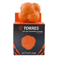 Мяч для тренировки реакции  "TORRES Reaction ball" арт.TL0008, диам. 8 см, резина, оранжевый