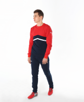 Тренировочный костюм JCS-4201-921, хлопок, темно-синий/красный/белый