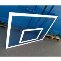 Щит б/б игровой 1,05х1,80 МОНОЛИТНЫЙ ПК 10 мм цельное без основания