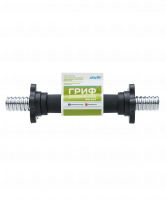 Гриф гантельный BB-105, металлический, с пластиковыми замками, 30 см