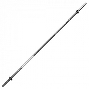 Гриф для штанги "TORRES"  арт.PL5032, d25мм, 180 см, сталь, замок-гайка, хром