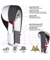 Перчатки боксерские REX F10 WHITE BGR-F10W, 12 oz