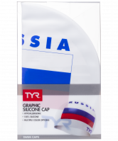 Шапочка для плавания Russia Silicone Swim Cap, силикон, LCSRUS/100, белый