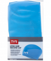 Шапочка для плавания Long Hair Wrinkle-Free Silicone Cap, силикон, LCSL/420, голубой