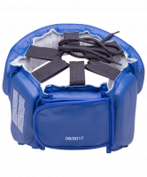 Шлем открытый USA Boxing 610406U, L, кожа, синий