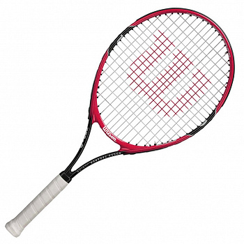 Ракетка для большого тенниса  Wilson Roger Federer 25 Gr00,арт.WRT200800, для 9-10 лет, алюм.,со струн,крас-бел-черн Ракетка для большого тенниса  Wilson Roger Federer 25 Gr00,арт.WRT200800, для 9-10 лет, алюм.,со струн,крас-бел-черн