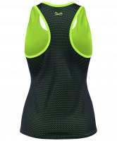 Майка-борцовка гимнастическая Valerie двойная, полиамид, черный/лайм, детский