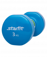 Гантель виниловая DB-101 3 кг, синяя