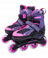 Ролики раздвижные Lunatic Pink, алюминиевая рама