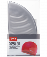 Шапочка для плавания Wrinkle Free Silicone Cap, силикон, LCS/040, серебристый