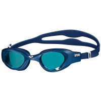 Очки для плавания  "ARENA The One", арт.001430844, СИНИЕ линзы, нерег.перен., белая опр.