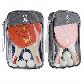 Набор для настольного тенниса  TORRES Control 10, арт.TT0010, 2 ракетки и 3 мяча, сетка, наклад. 1,5 мм, конич. ручка