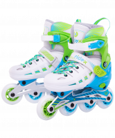 Ролики раздвижные Twist Green, алюминиевая рама