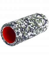 Ролик массажный FA-508, 33x14 cм, зеленый камуфляж/оранжевый