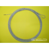 Трос стальной для волейбольной сетки  "KV.REZAC", арт. 15085019, диам. 3,5 мм, дл. 12,5 м, с 1 конц. петлей