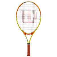 Ракетка для большого тенниса  Wilson SLAM 23, арт. WRT20390U, для 7-8 лет,алюминий,со струнами, желто-оранжевая Ракетка для большого тенниса  Wilson SLAM 23, арт. WRT20390U, для 7-8 лет,алюминий,со струнами, желто-оранжевая