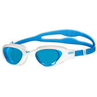 Очки для плавания  "ARENA The One", арт.001430818, ГОЛУБЫЕ линзы, нерег.перен., белая опр.