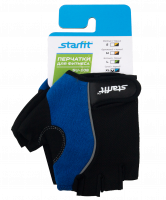 Перчатки для фитнеса SU-108, синие/черные