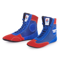 Борцовки самбо "GREEN HILL ЭКСПЕРТ" арт. WS-3040E-45, р.45, FIAS Appr. нат.замша, полиэст, сине-крас