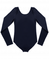 Купальник гимнастический Alica, длинный рукав, хлопок, черный, детский