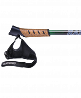 Палки для скандинавской ходьбы Rainbow, 77-135 см, 2-секционные, чёрный/ярко-зелёный