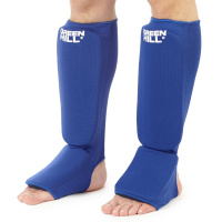 Защита голень+стопа "GREEN HILL" арт. SIC-6131-M-BL, р.M, одобр. FIAS, хлопок, полиэстер, синие
