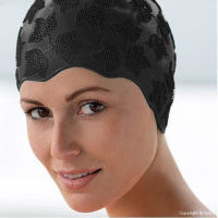 Шапочка для плавания женская  "FASHY Moulded Cap", арт.3100-00-20, резина, черный Шапочка для плавания женская  "FASHY Moulded Cap", арт.3100-00-20, резина, черный